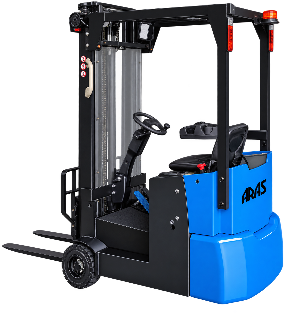 ARAS compact forklift, a small manoeuvrable forklift for tight warehouse spaces in Qatar